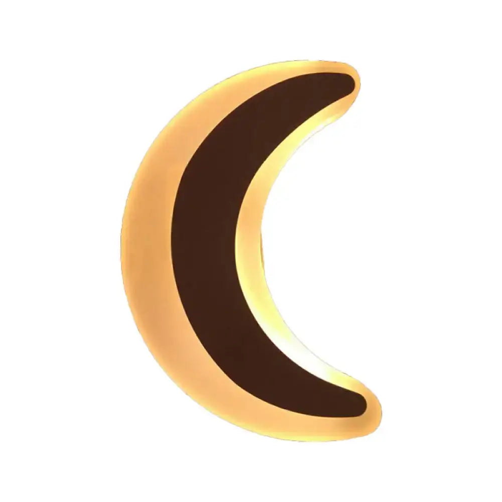 Gold Crescent LED Sconce