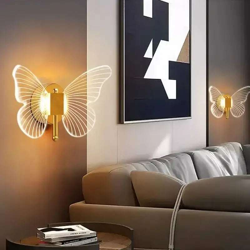 Gold Butterfly Pendant Light 24-Light Dia80cm