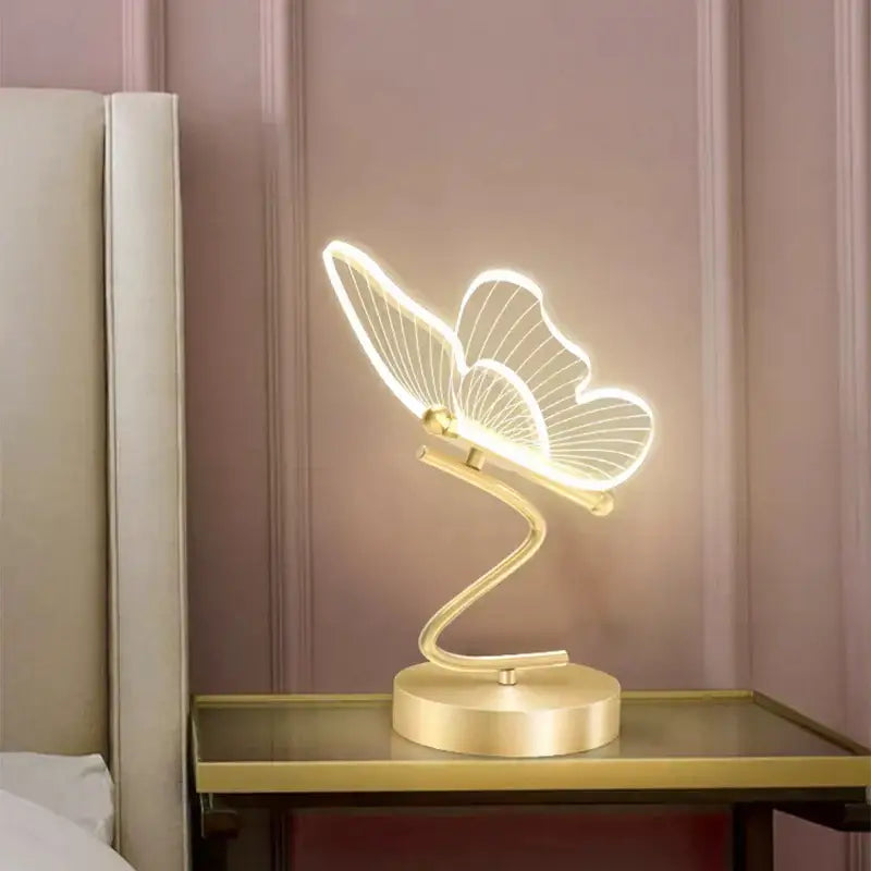 Gold Butterfly Table Lamp