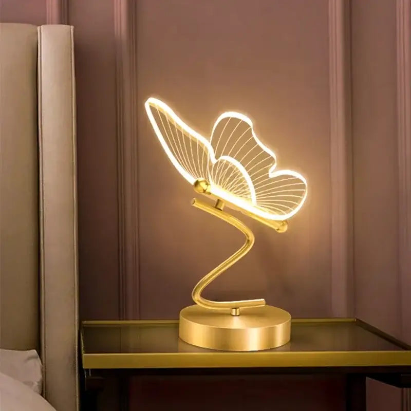 Gold Butterfly Accent Lamp