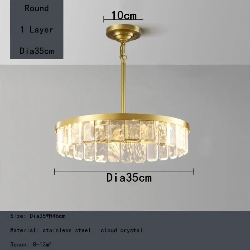 Gold Cloud Crystal Chandelier
