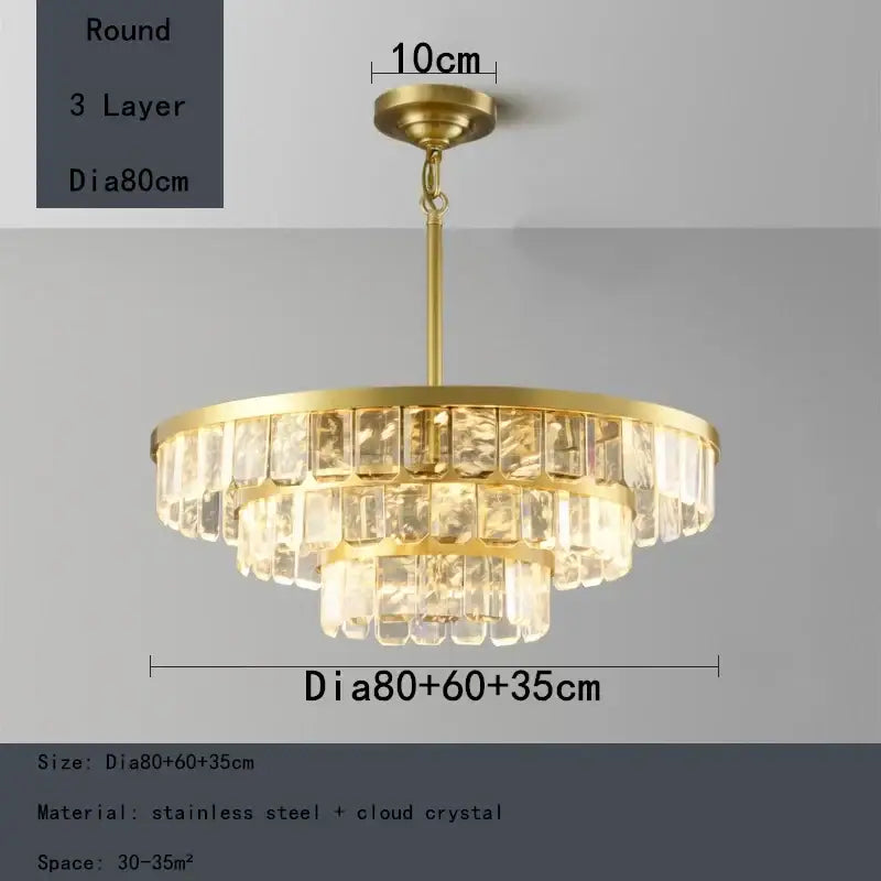 Gold Cloud Crystal Chandelier