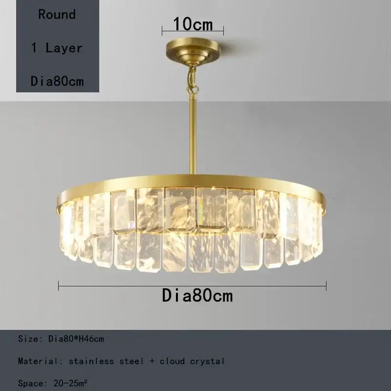 Gold Cloud Crystal Chandelier