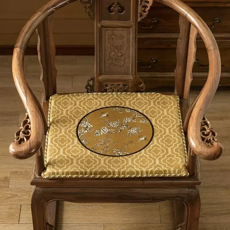 Gold Crane Lumbar Pillowcase