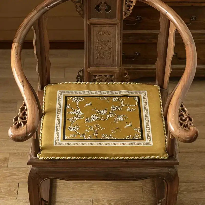 Gold Crane Lumbar Pillowcase