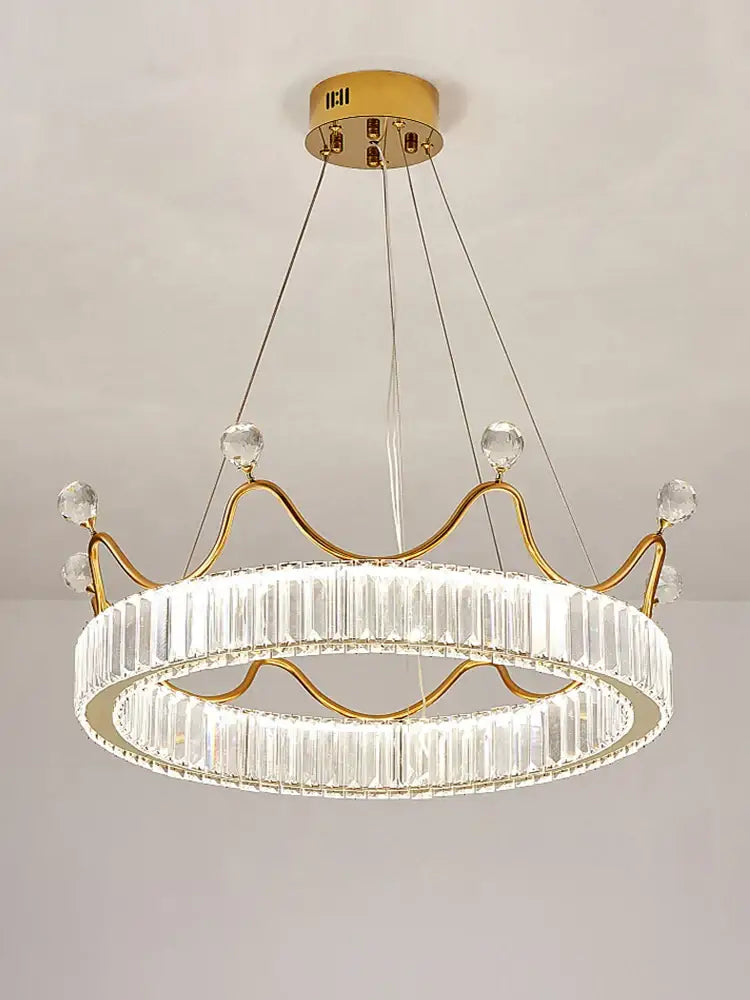 Gold Crown Crystal Chandelier