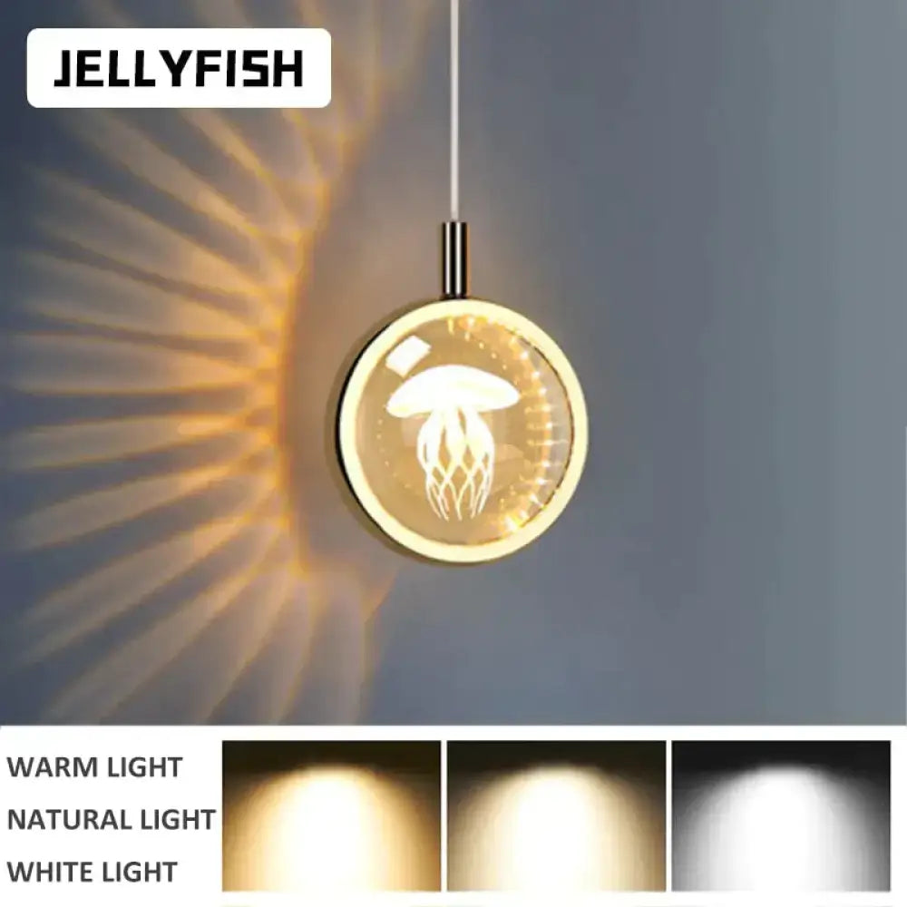 Gold Crystal Glass Pendant