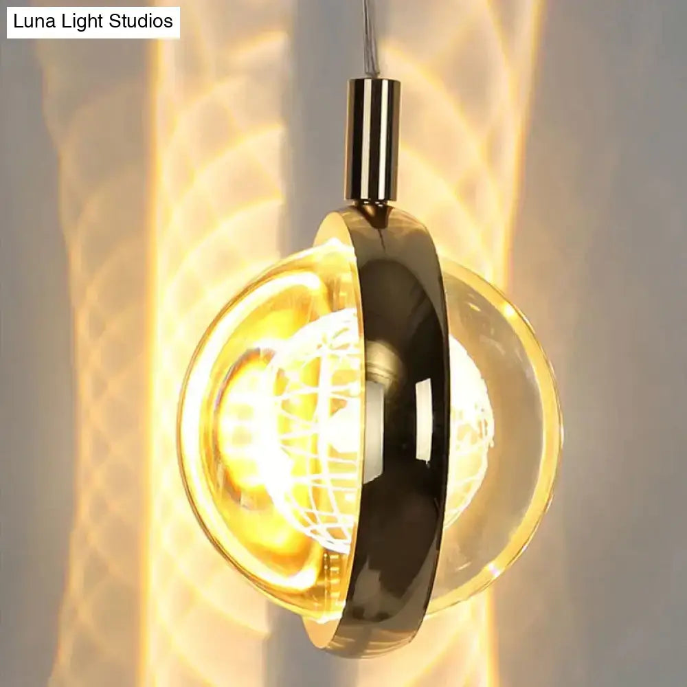 Gold Crystal Glass Pendant