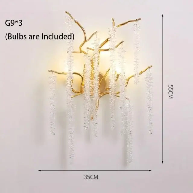 Gold Crystal 120cm Pendant Light