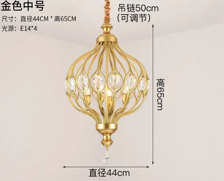 Gold Crystal Pendant Lights