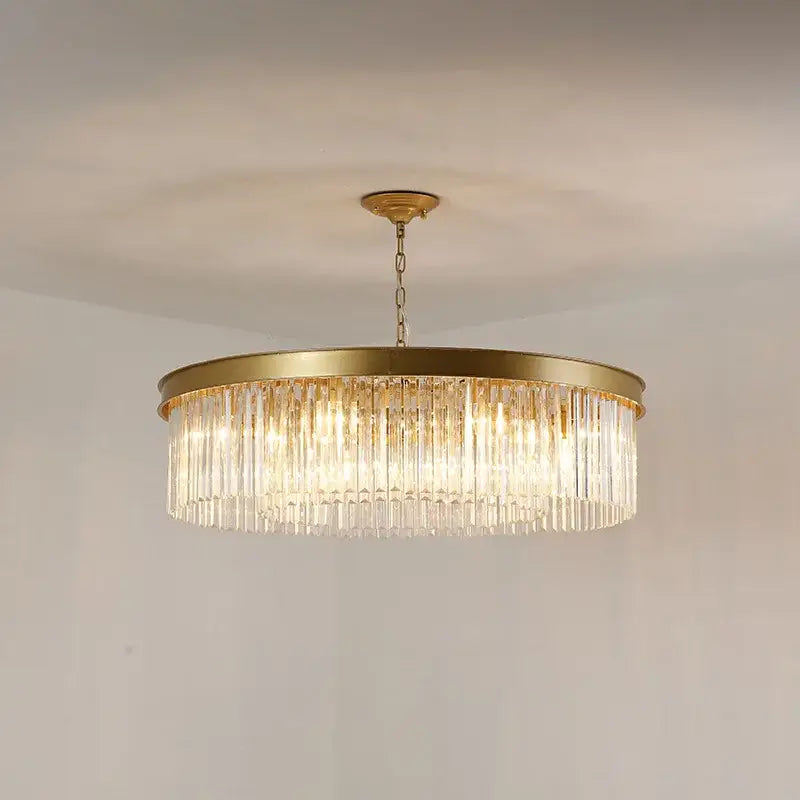 Gold Crystal 2-Layer Dia55cm Ceiling Pendant