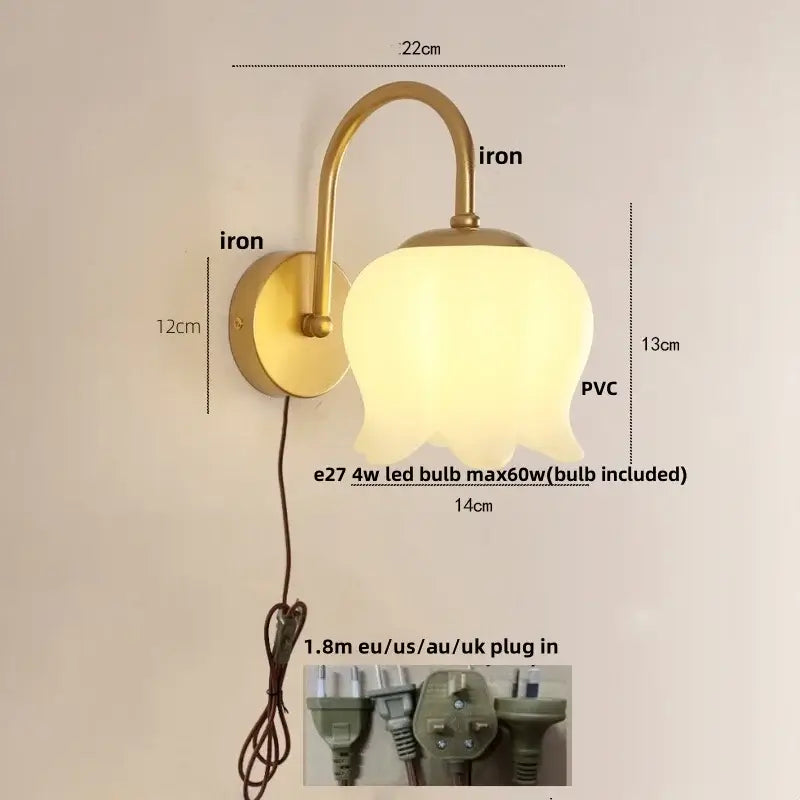 Gold Pull Chain Wall Sconce