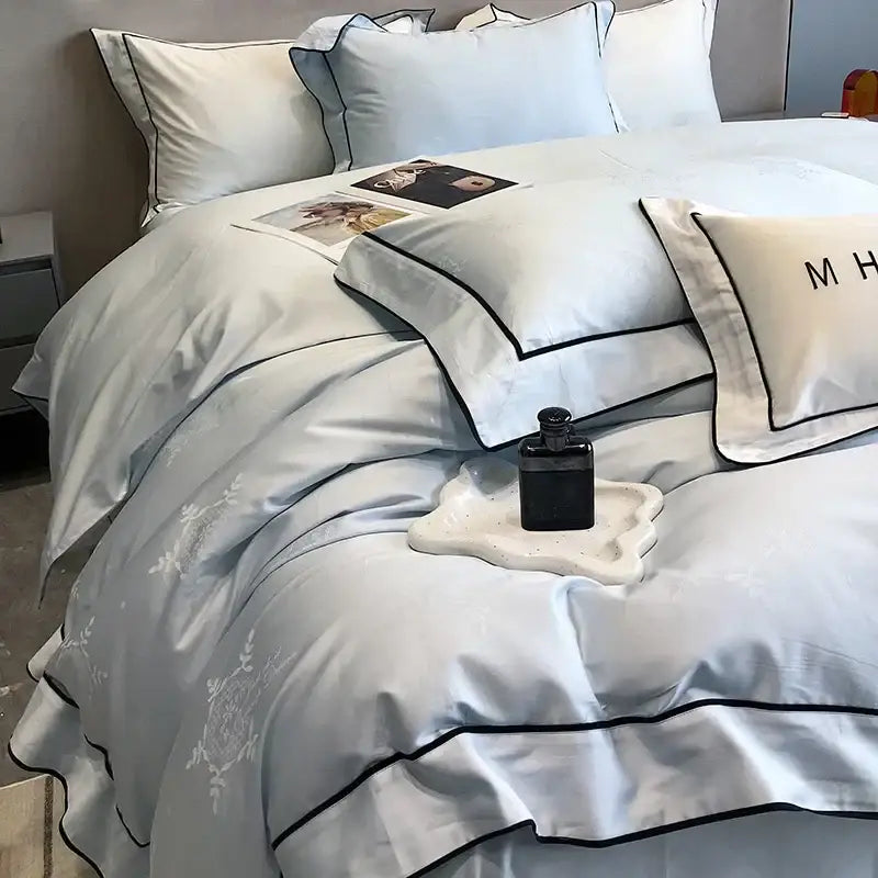 Gold Cotton Patchwork Bedding