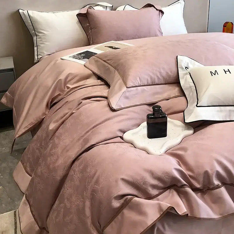 Gold Cotton Patchwork Bedding