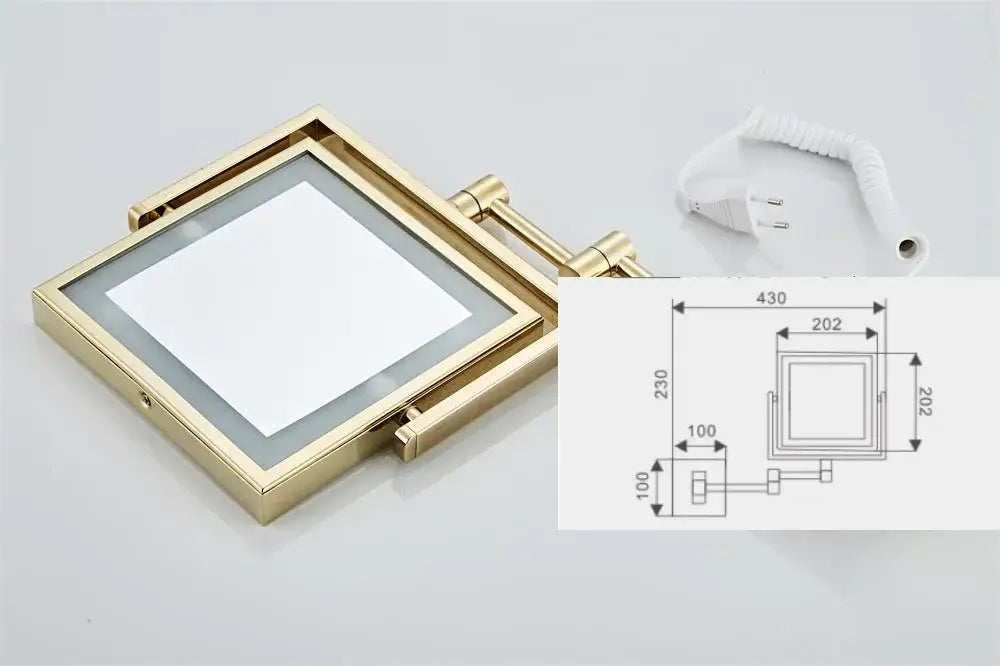 Gold LED Makeup Mirror