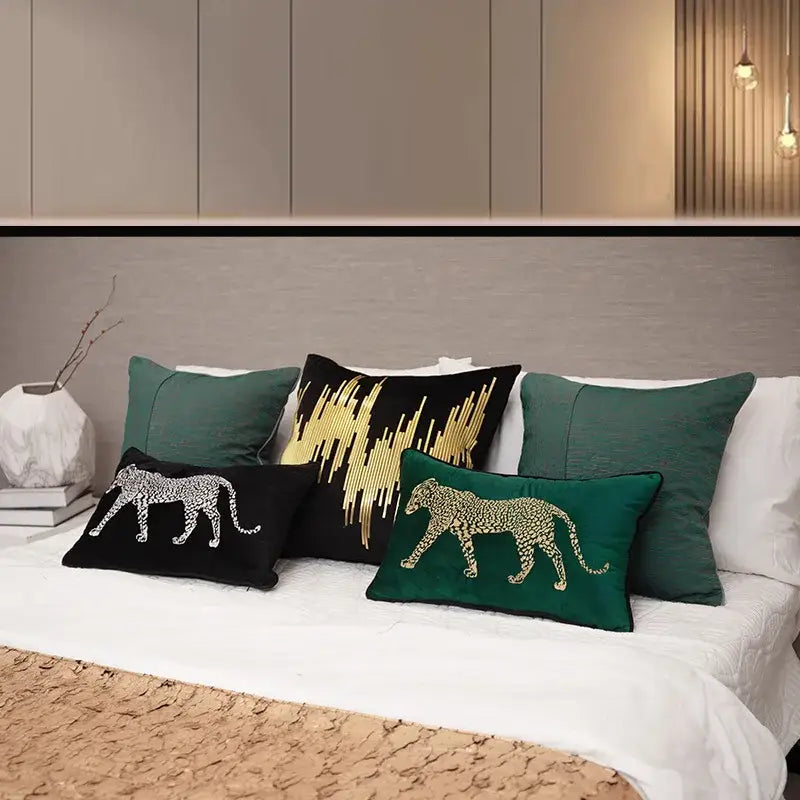 Gold Leopard Pillow Cover