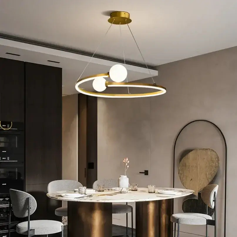 Gold Nordic Ring Chandelier