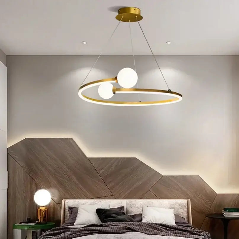 Gold Nordic Ring Chandelier