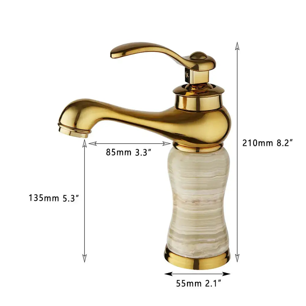 Gold Jade Bathroom Faucet