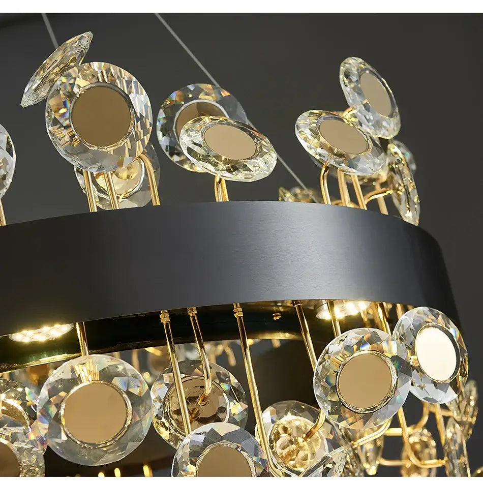 Gold Crystal Dining Room Pendant Chandelier