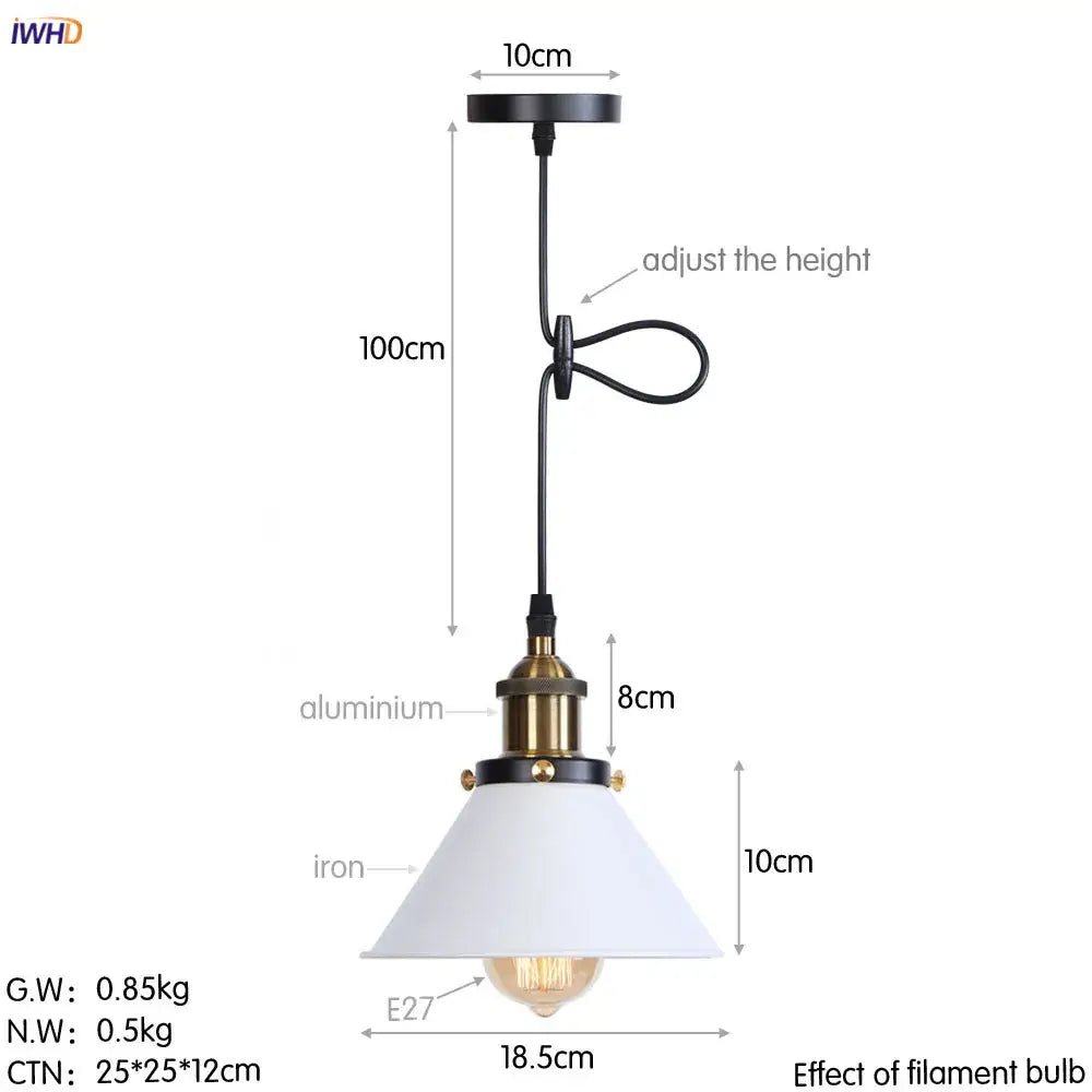 Gold Petal Pendant Light with Edison Bulb