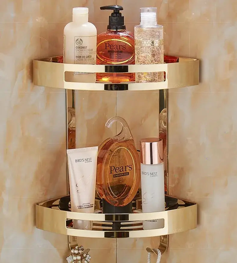 Gold Stainless Corner Shelf
