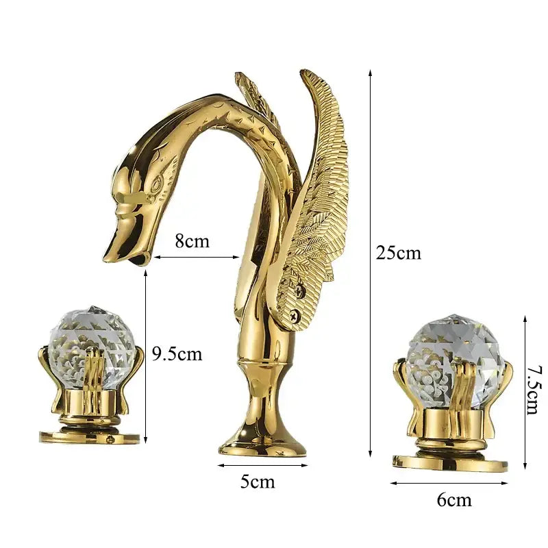Gold Swan Bathroom Faucet