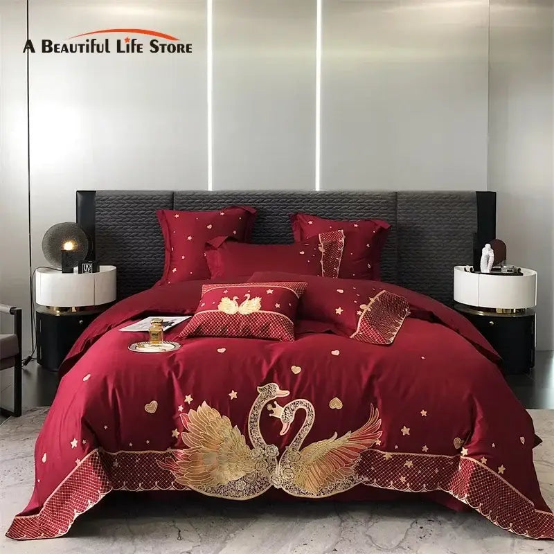 Gold Satin Bedding Set