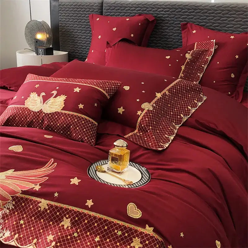 Gold Satin Bedding Set