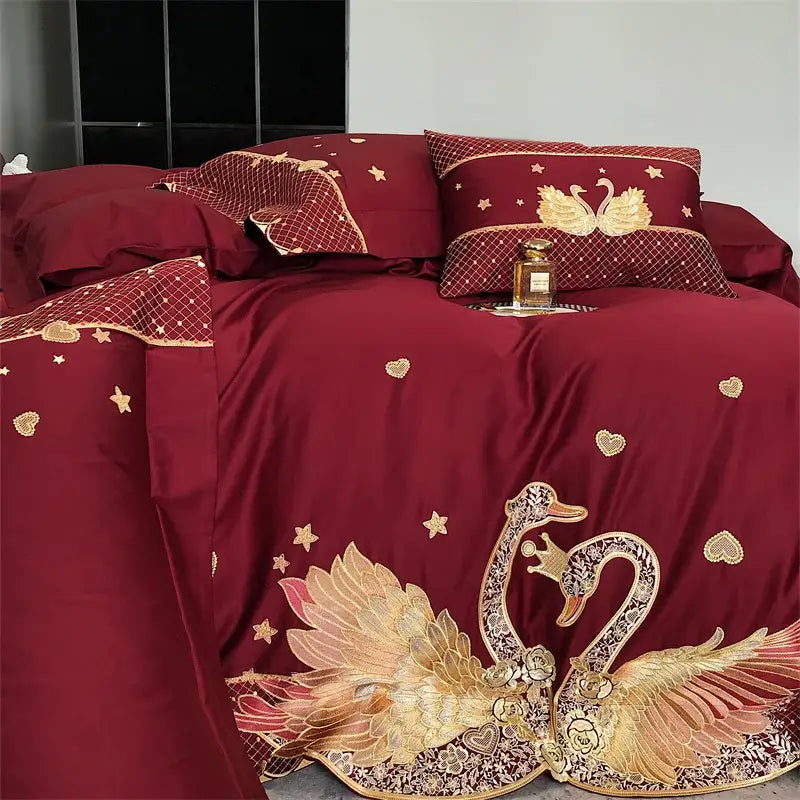 Gold Satin Bedding Set