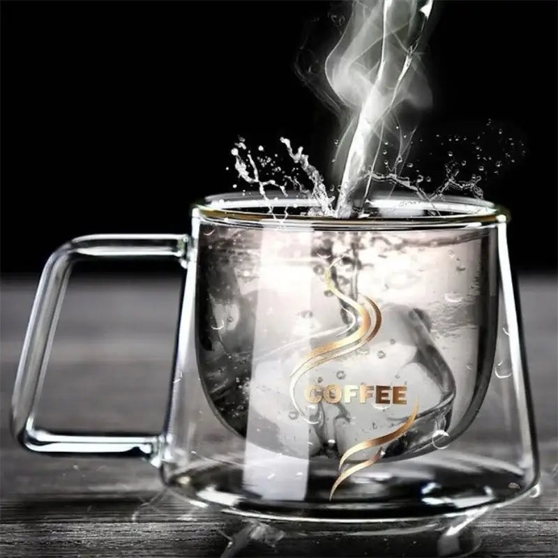 Gold Swirl Glass Mug