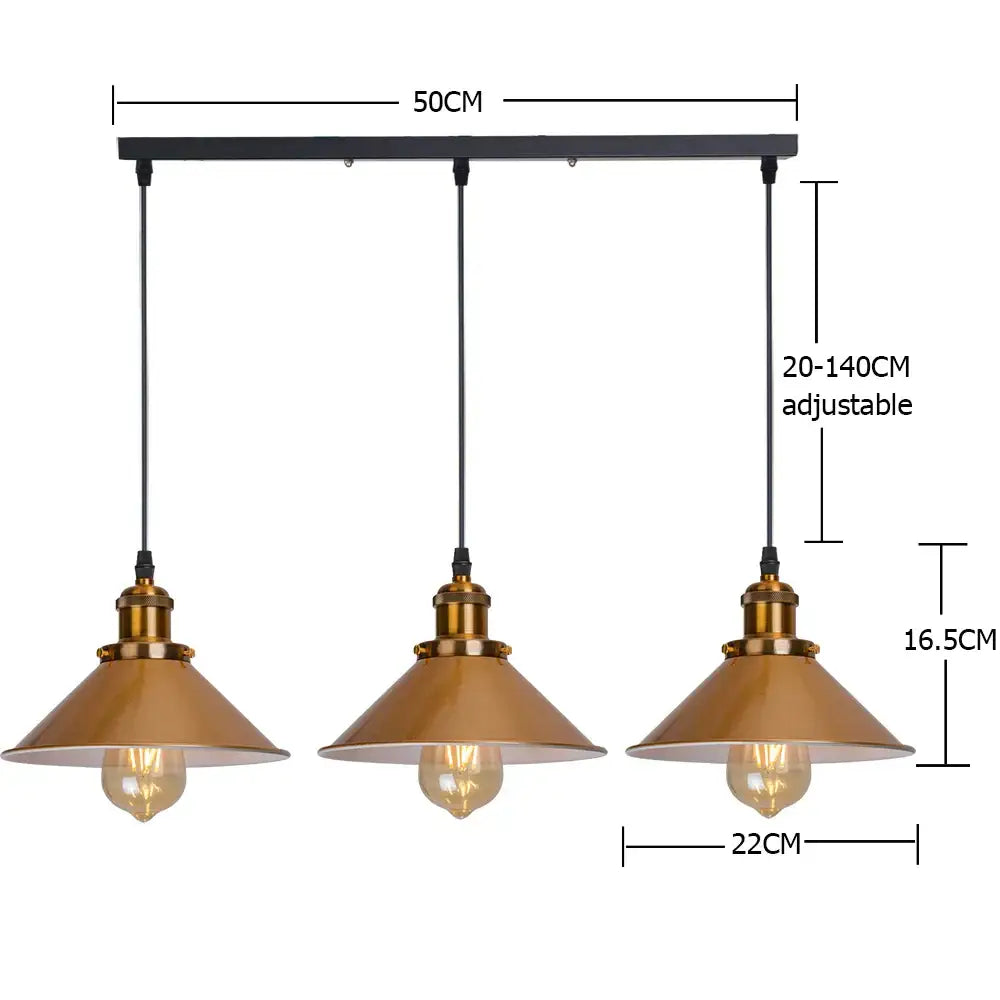 Gold Industrial Pendant Light