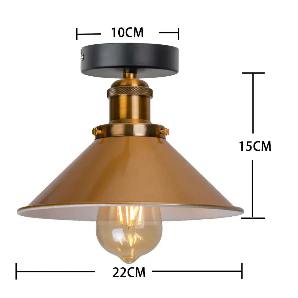 Gold Industrial Pendant Light