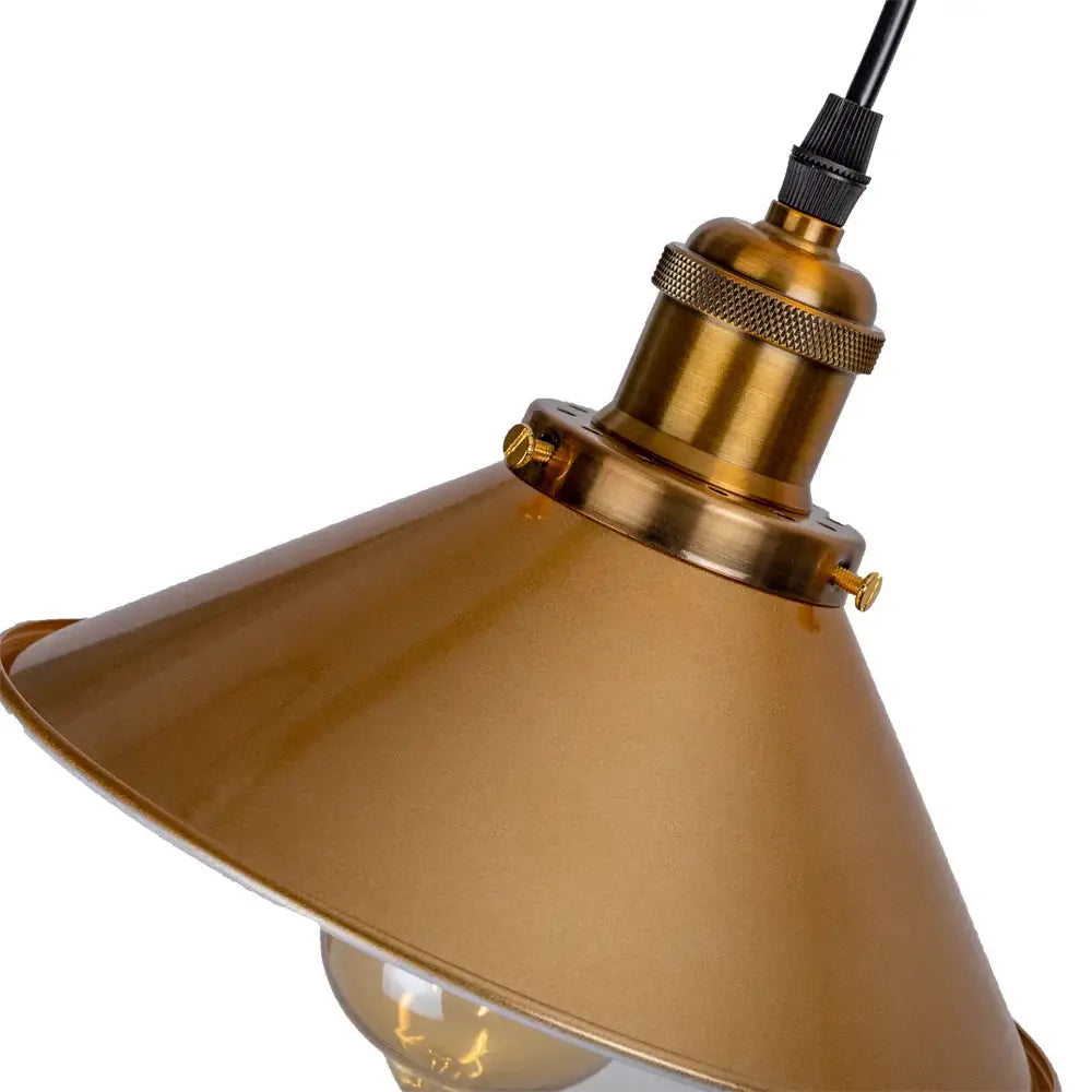 Gold Industrial Pendant Light