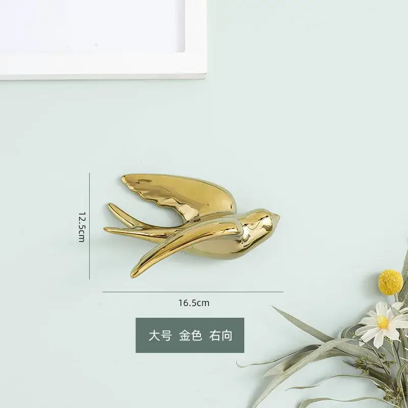 Gold Swallow Wall Sculpture
