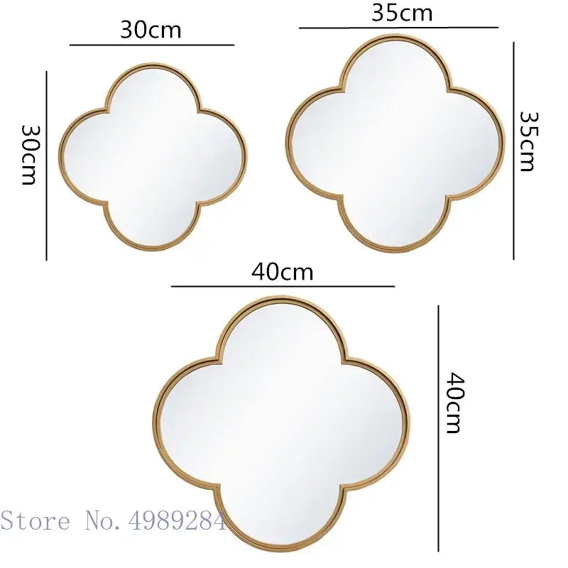 Gold Geometric Mirror Set