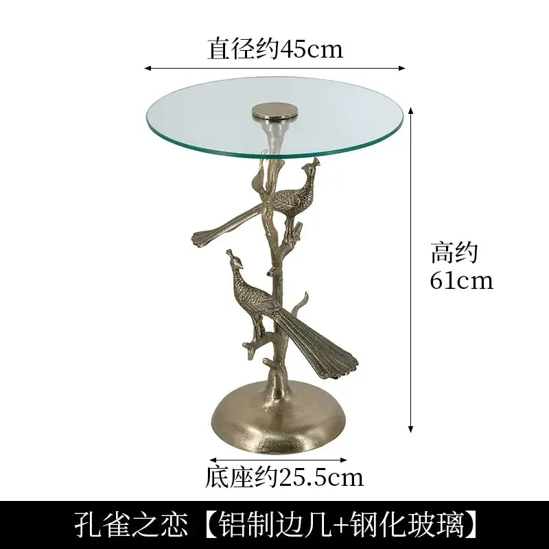 Brass Bird Tree Table
