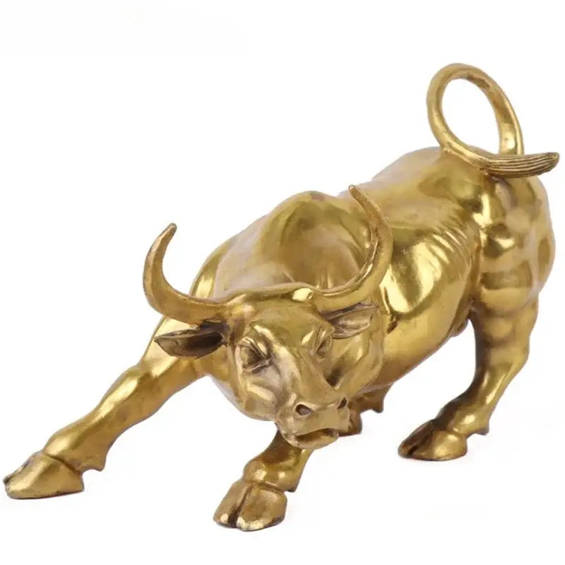 Brass Bull Figurine Sculpture