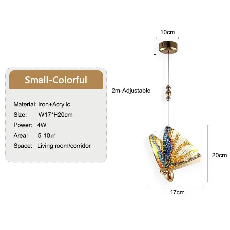LED Butterfly Pendant Light
