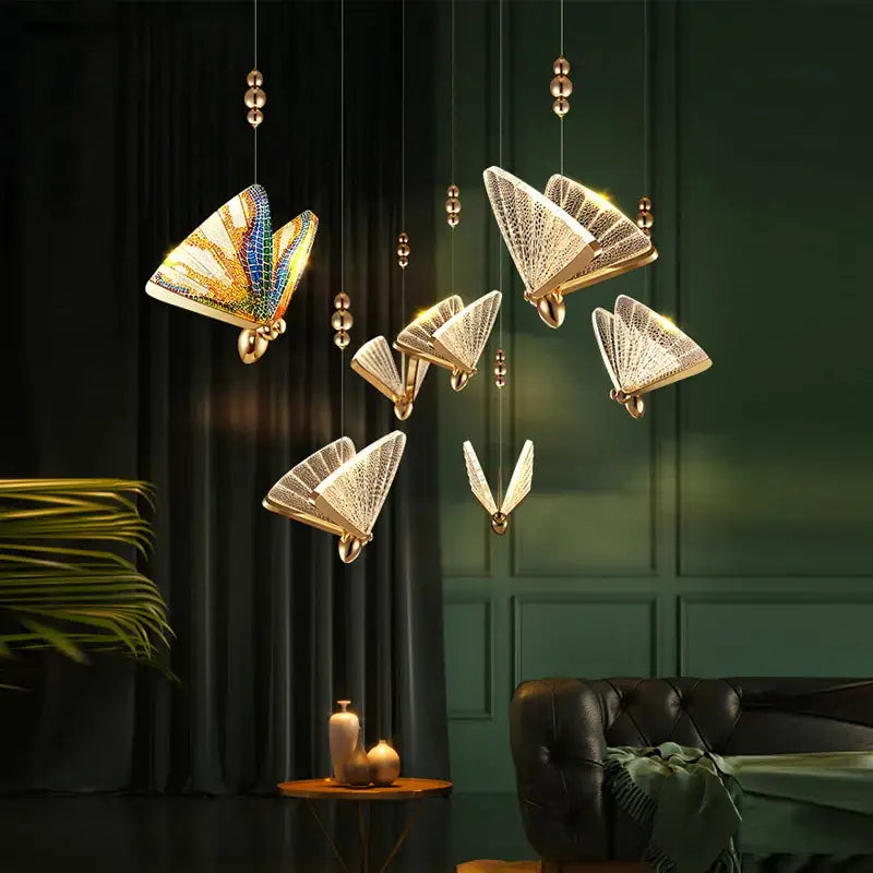 LED Butterfly Pendant Light