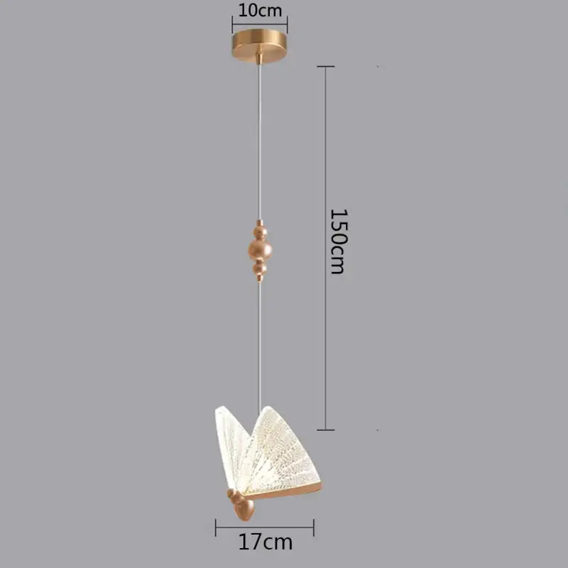 Gold Butterfly LED Chandelier French Gold Finish