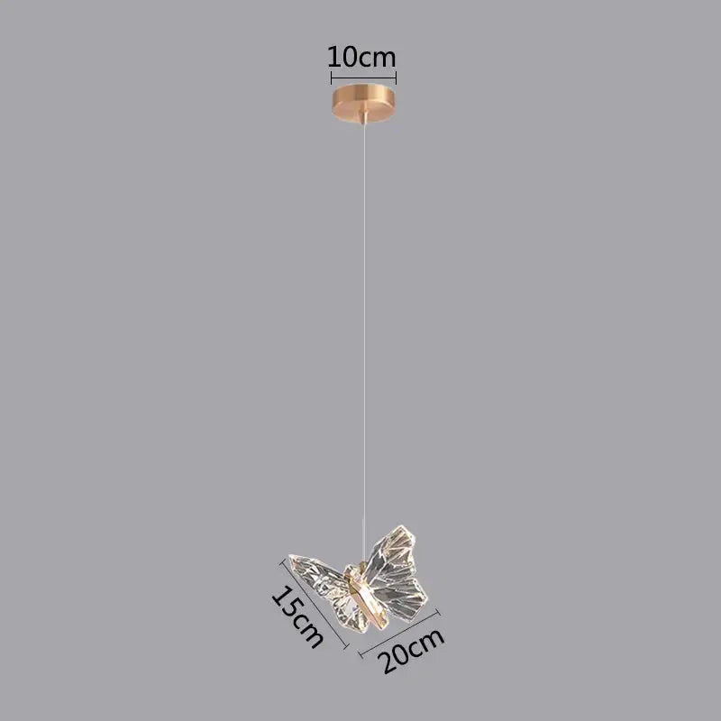 Gold Butterfly LED Chandelier French Gold Finish