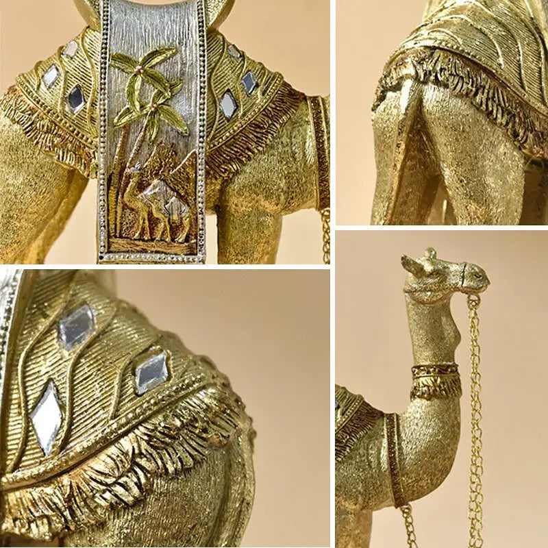 Camel Resin Sculpture Set