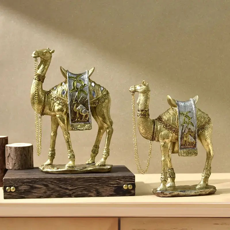 Camel Resin Sculpture Set