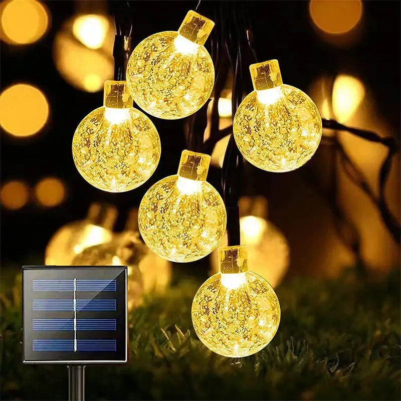 Golden Crackle Solar String