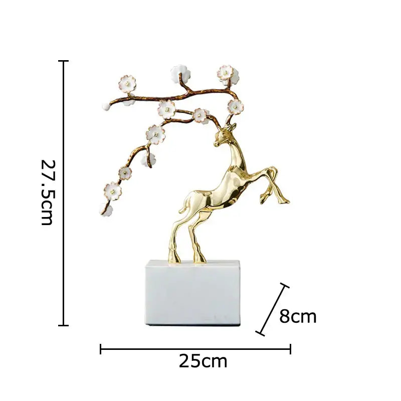 Metal Deer Antlers Sculpture