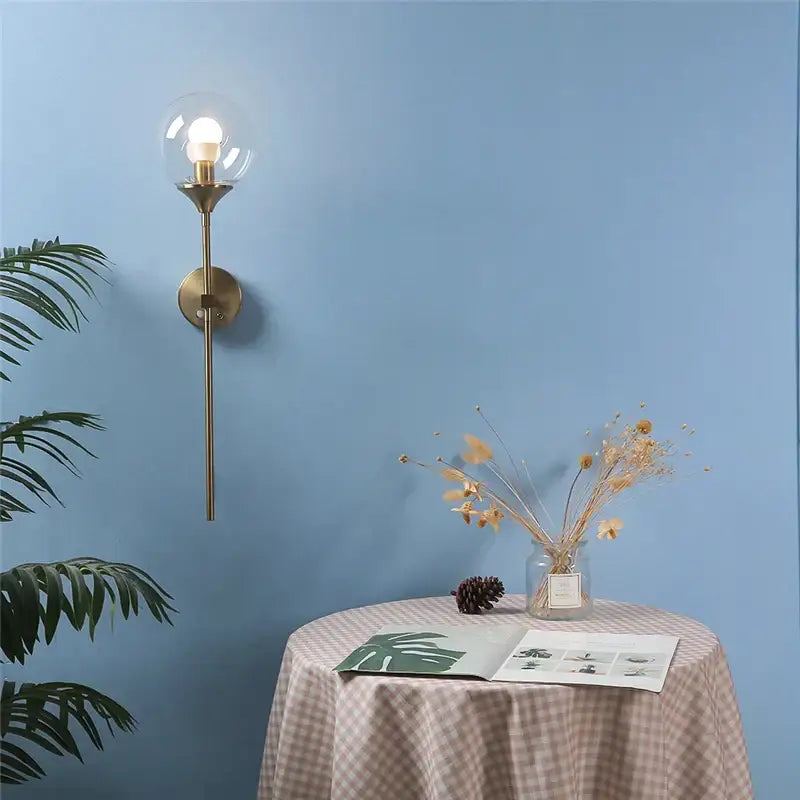 Gold Glass LED Wall Sconce