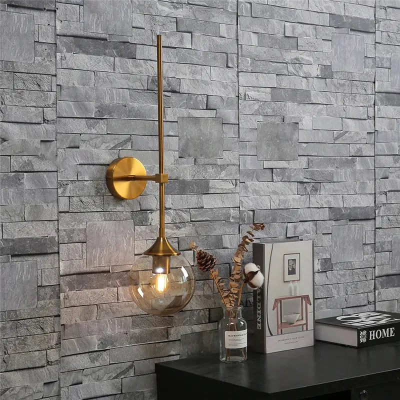 Gold Glass LED Wall Sconce