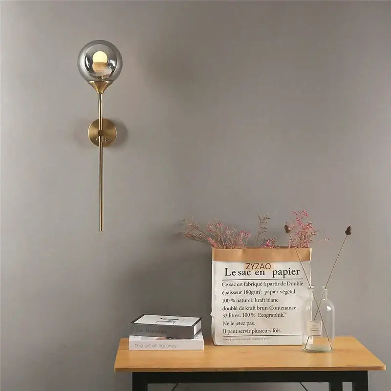 Gold Glass LED Wall Sconce