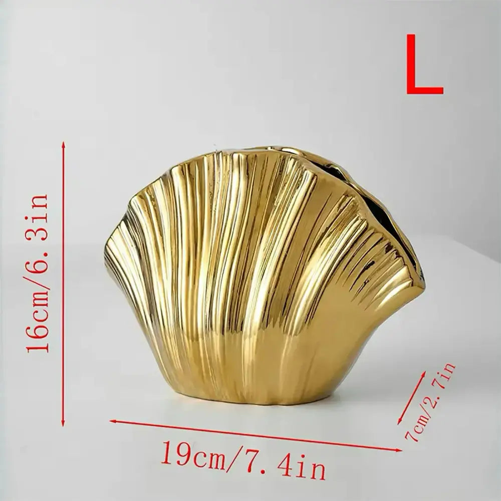 Gold Gradient Ceramic Vase